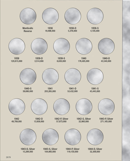 Harris Folder: Jefferson Nickels #1 1938-1961 #2679