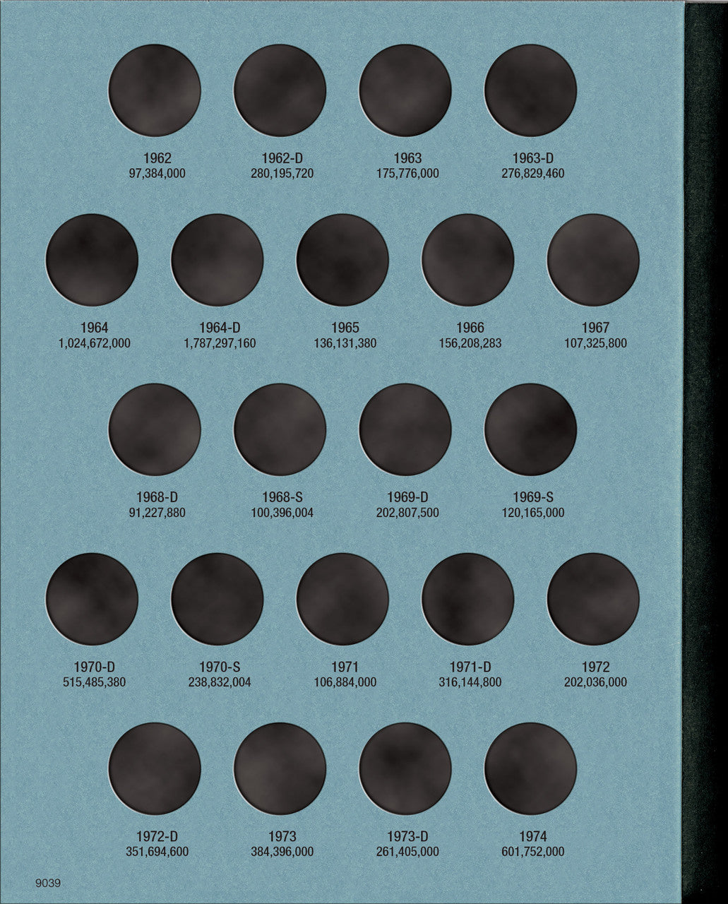 Whitman Folder: Jefferson Nickels #2: 1962-1995 #9039