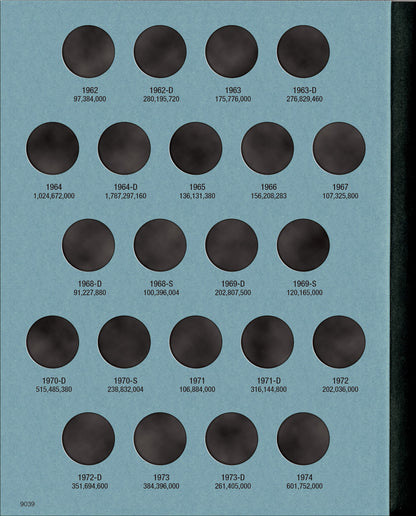 Whitman Folder: Jefferson Nickels #2: 1962-1995 #9039