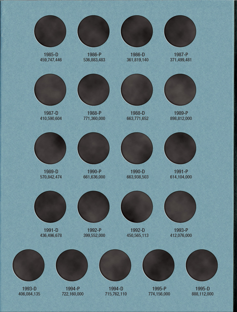 Whitman Folder: Jefferson Nickels #2: 1962-1995 #9039