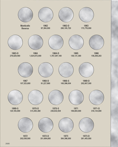 Harris Folder: Jefferson Nickels #2 1962-1995 #2680