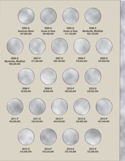 Harris Folder: Jefferson Nickels #3 1996-2025 #2681