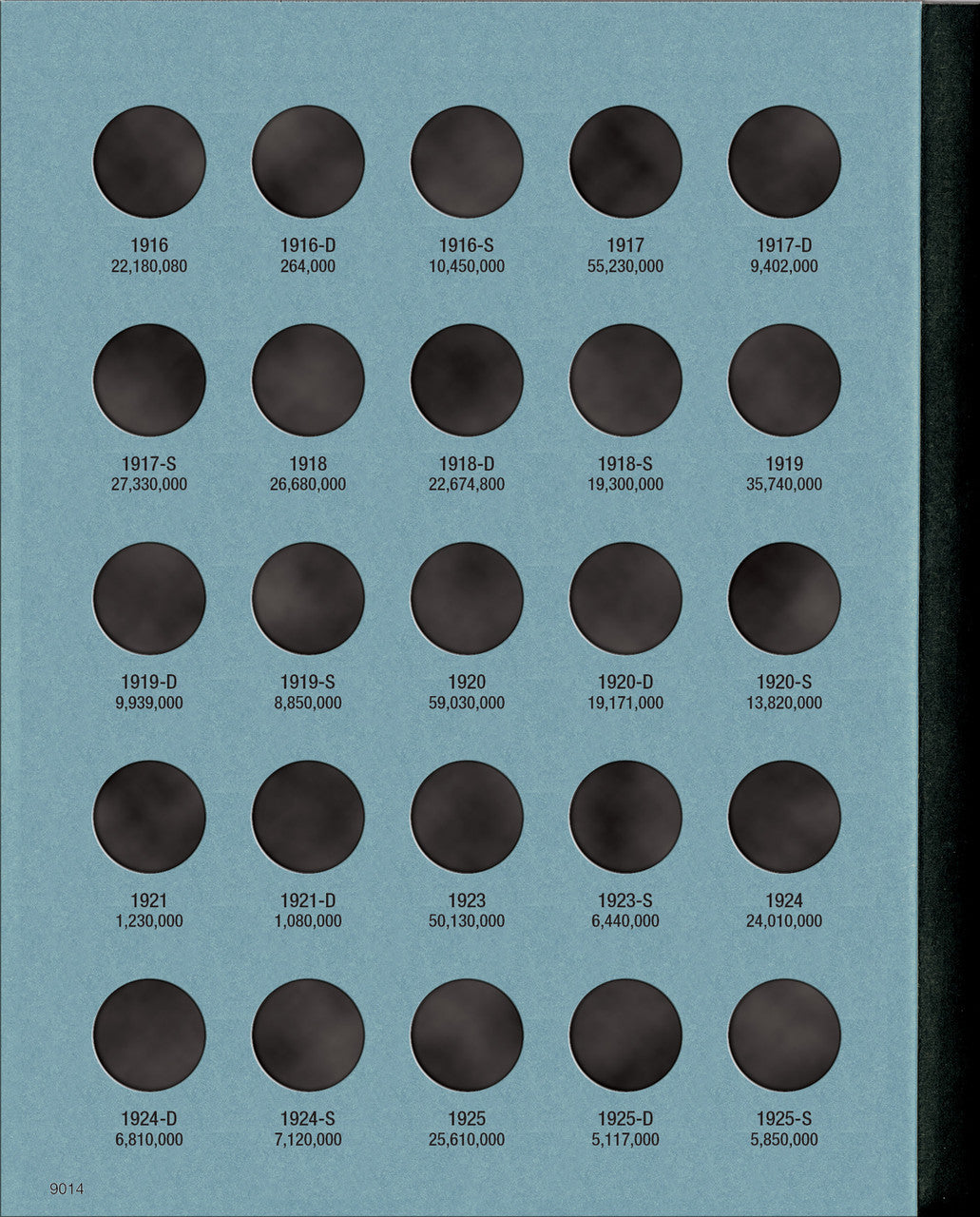 Whitman Folder: Mercury Dimes: 1916-1945 #9014