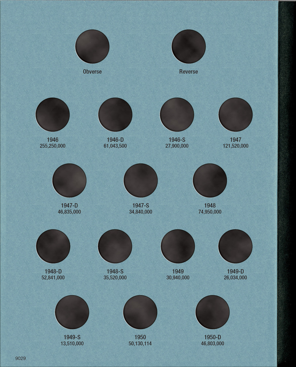 Whitman Folder: Roosevelt Dimes #1: 1946-1964 #9029