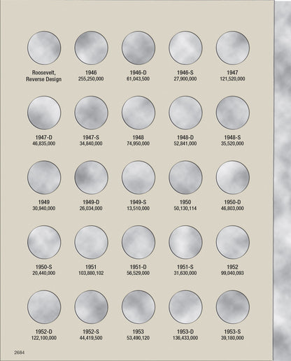 Harris Folder: Roosevelt Dimes #1 1946-1964 #2684