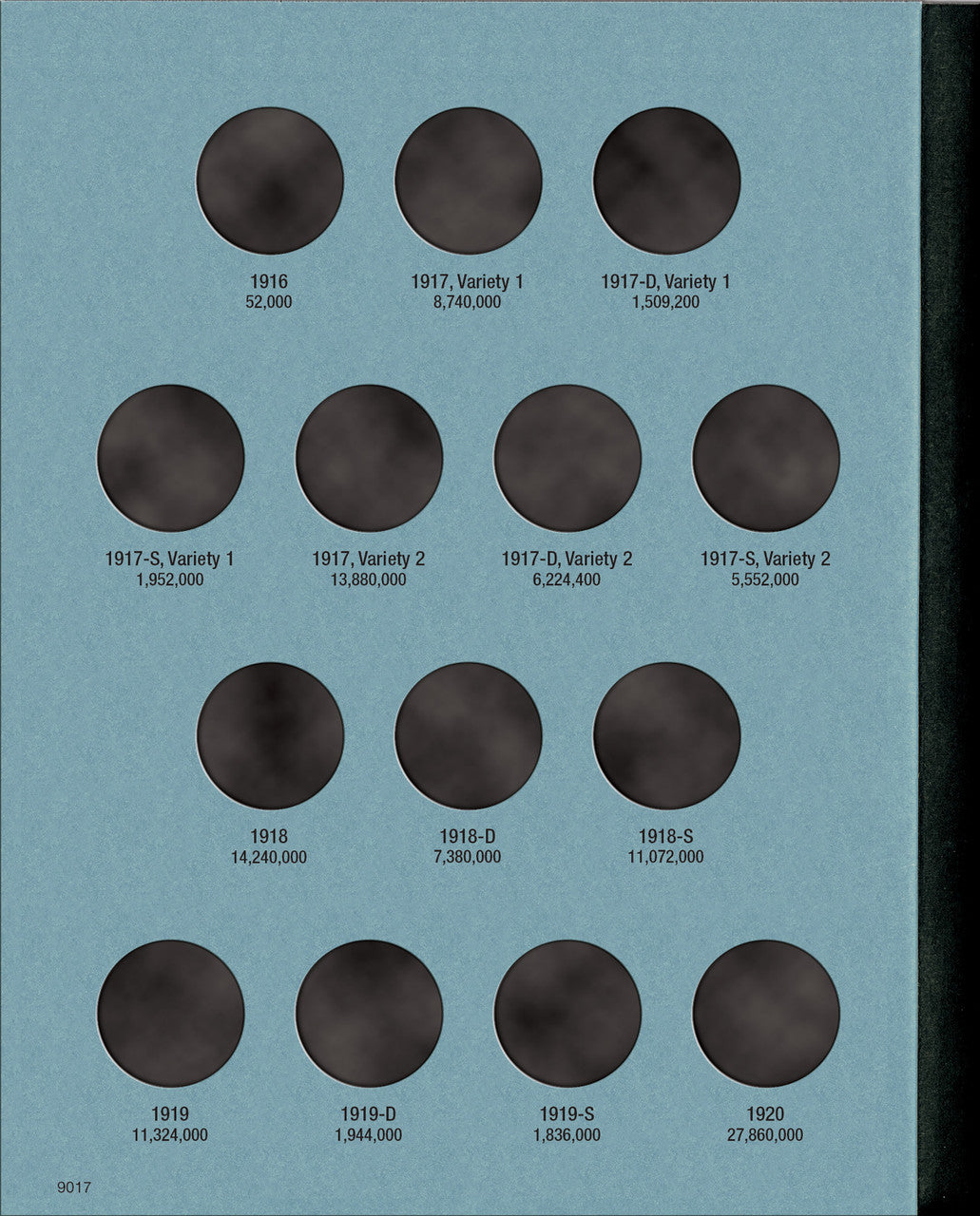 Whitman Folder: Standing Liberty Quarters- 1916-1930 #9017