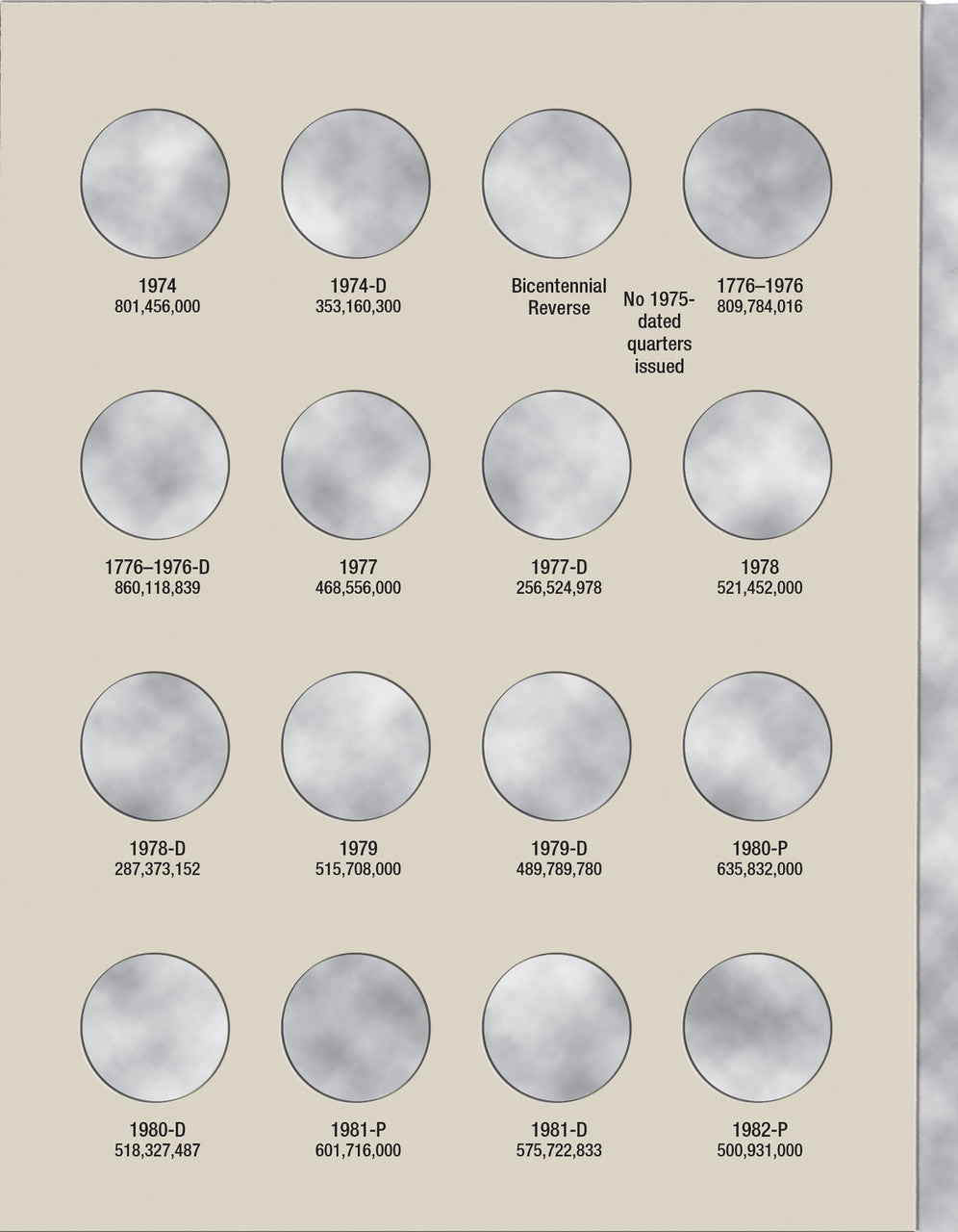 Harris Folder: Washington Quarters #3 1965-1987 #2690