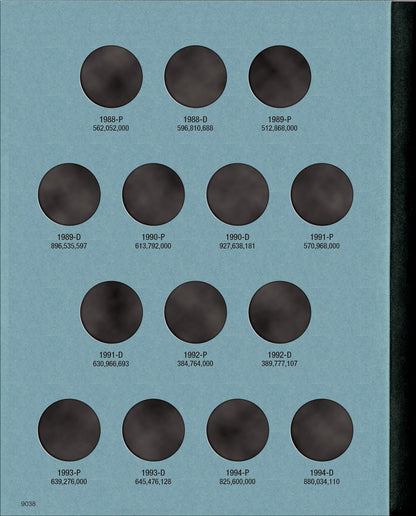 Whitman Folder: Washington Quarters #4: 1988-1998 #9038