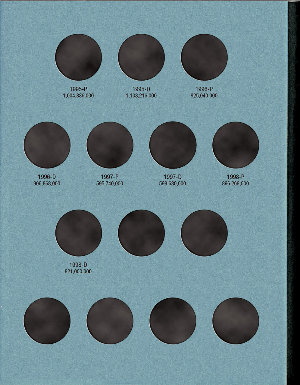 Whitman Folder: Washington Quarters #4: 1988-1998 #9038