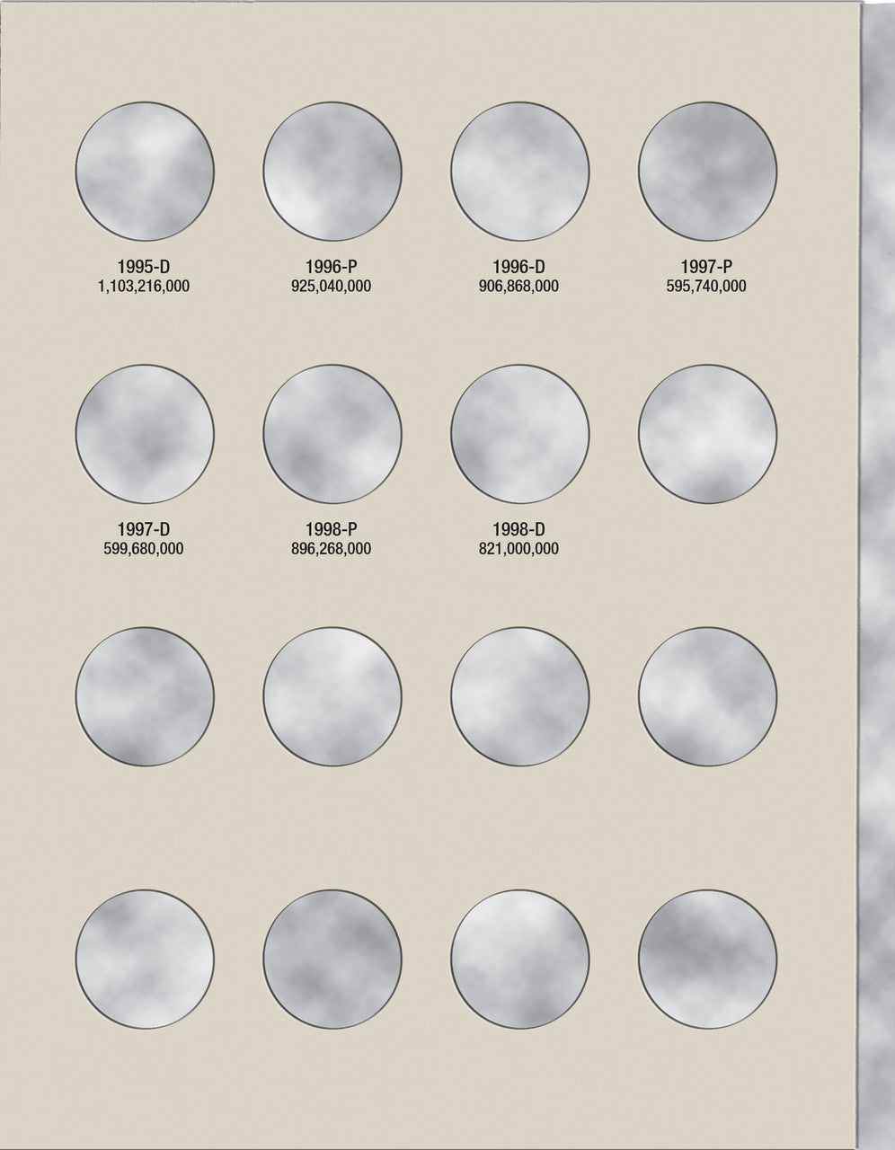 Harris Folder: Washington Quarters #4 1988-1998 #2691