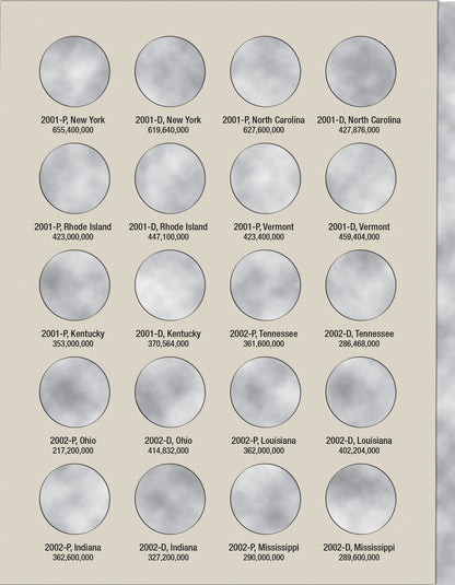 Harris Folder: State Quarters (50 openings) 1999-2003 #2580