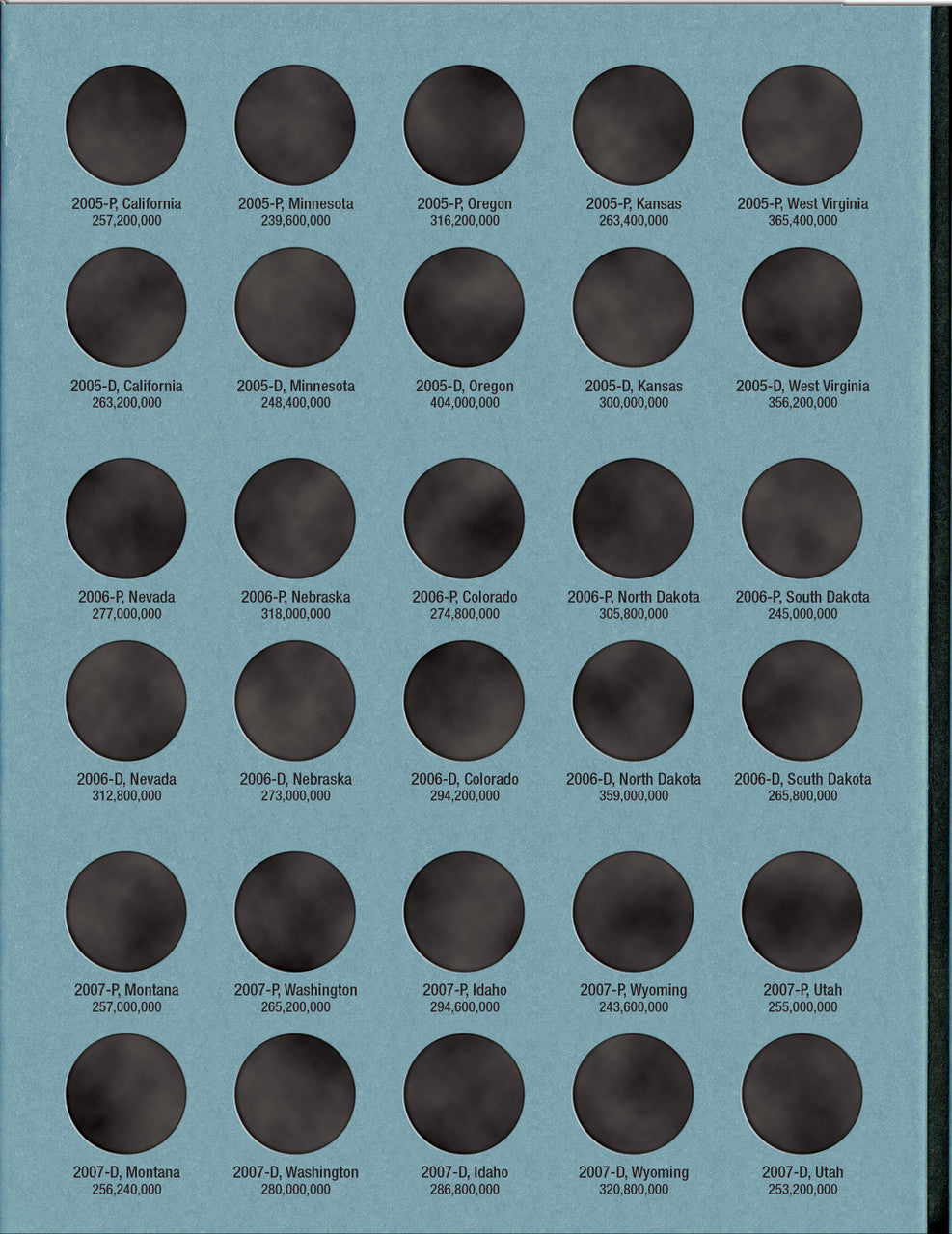 Whitman Folder: States & Territorial Quarters Deluxe- 1999-2009 #8078