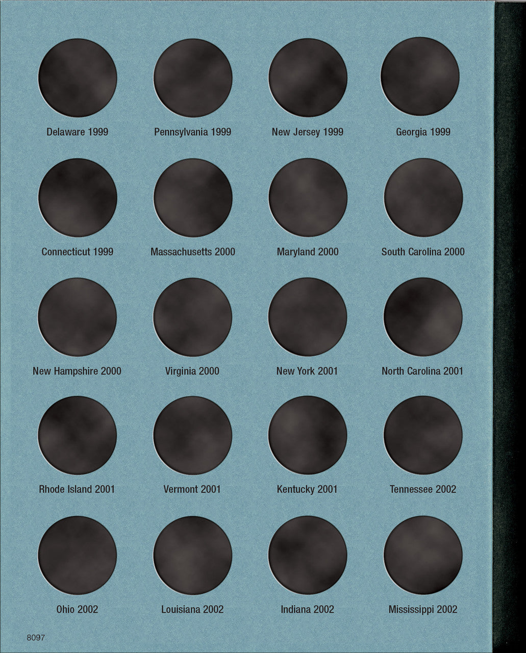 Whitman Folder: Official State Quarter- 1999-2009 #8097