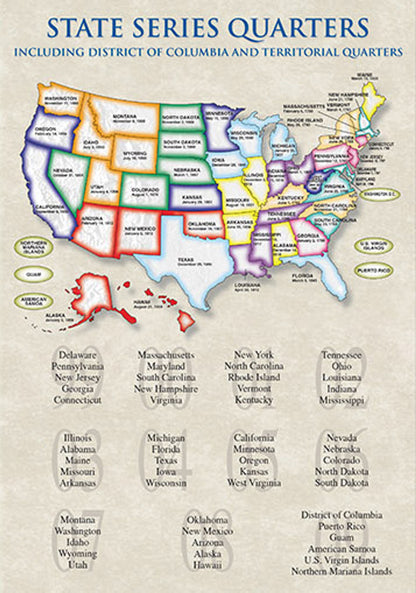 Harris Folder: State Quarters (120 openings) 1999-2009 #2841