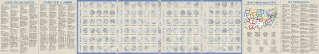 Harris Folder: State Quarters (120 openings) 1999-2009 #2841