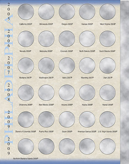 Harris Folder: State Quarters (120 openings) 1999-2009 #2841