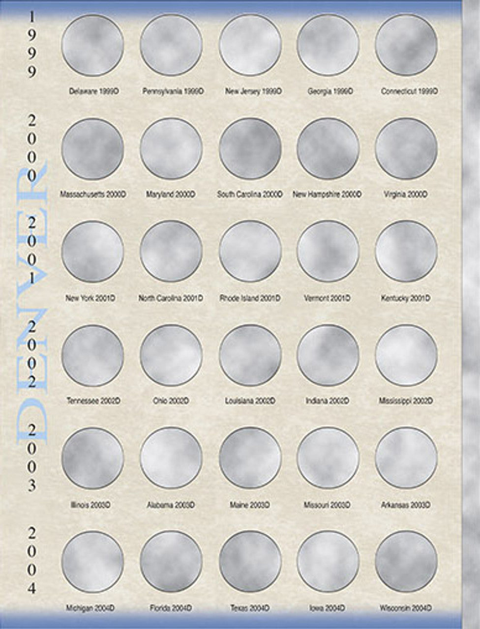 Harris Folder: State Quarters (120 openings) 1999-2009 #2841
