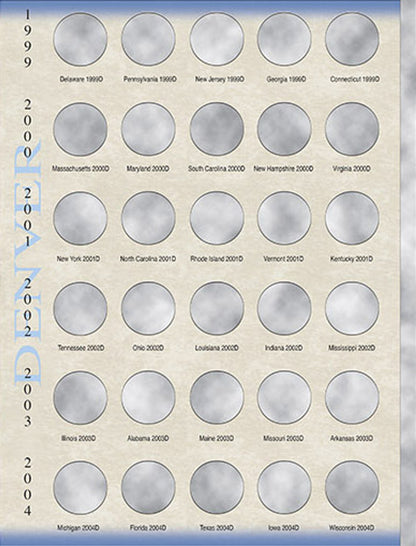Harris Folder: State Quarters (120 openings) 1999-2009 #2841