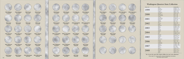 Harris Folder: State Quarters (50 openings) 2004-2008 #2581