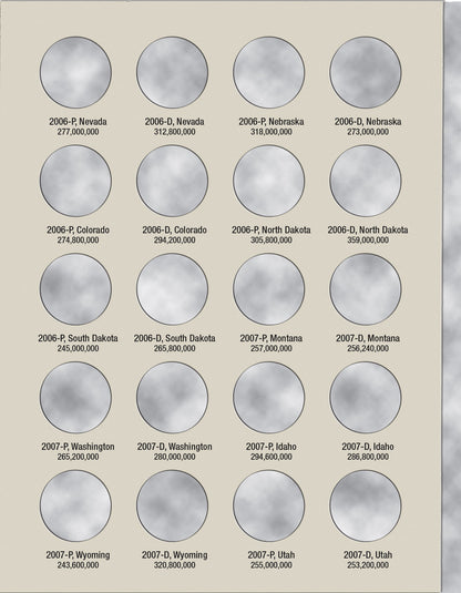 Harris Folder: State Quarters (50 openings) 2004-2008 #2581