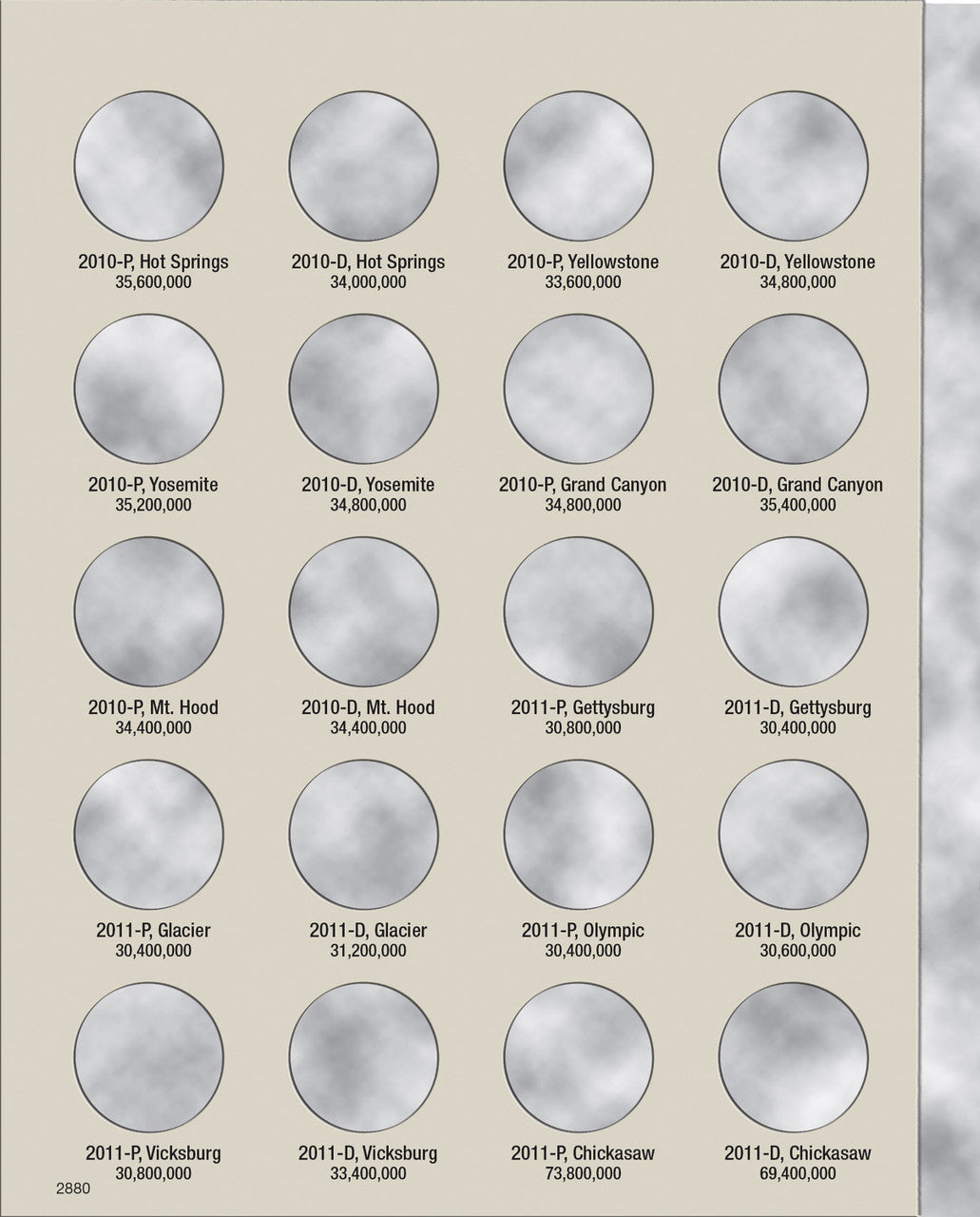 Harris Folder: National Park Quarters P&D Vol I #2880