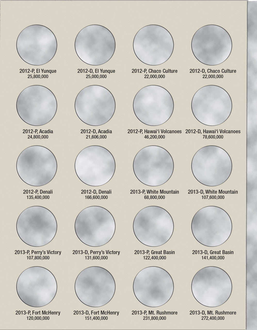 Harris Folder: National Park Quarters P&D Vol I #2880