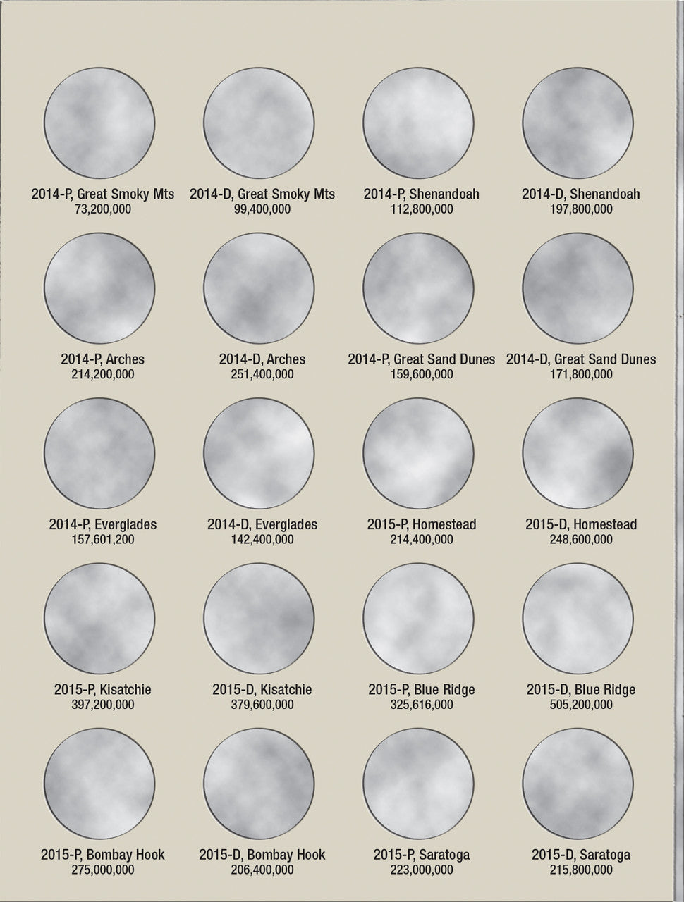 Harris Folder: National Park Quarters P&D Vol I #2880