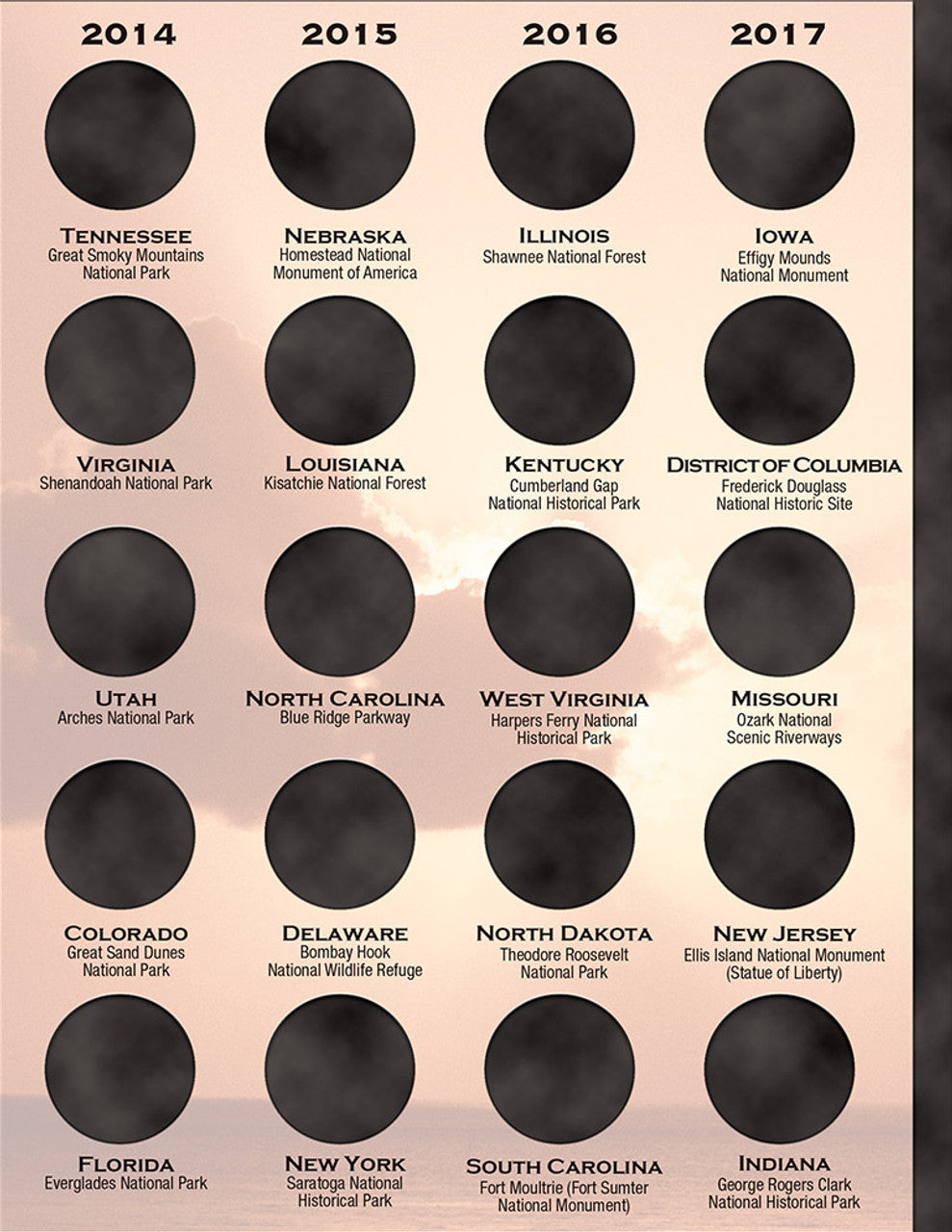 Whitman Folder: National Parks 4 Color 2010-2021 #8833