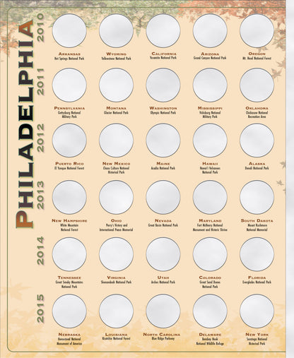 Whitman Folder: National Parks Quarter Four Panel 2010-2021 P&D #8783