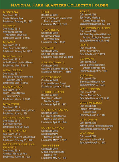 Harris Folder: National Park Quarters P&D #8795