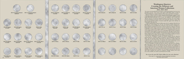 Harris Folder: Crossing the Delaware and American Women Quarters Collection - #4952