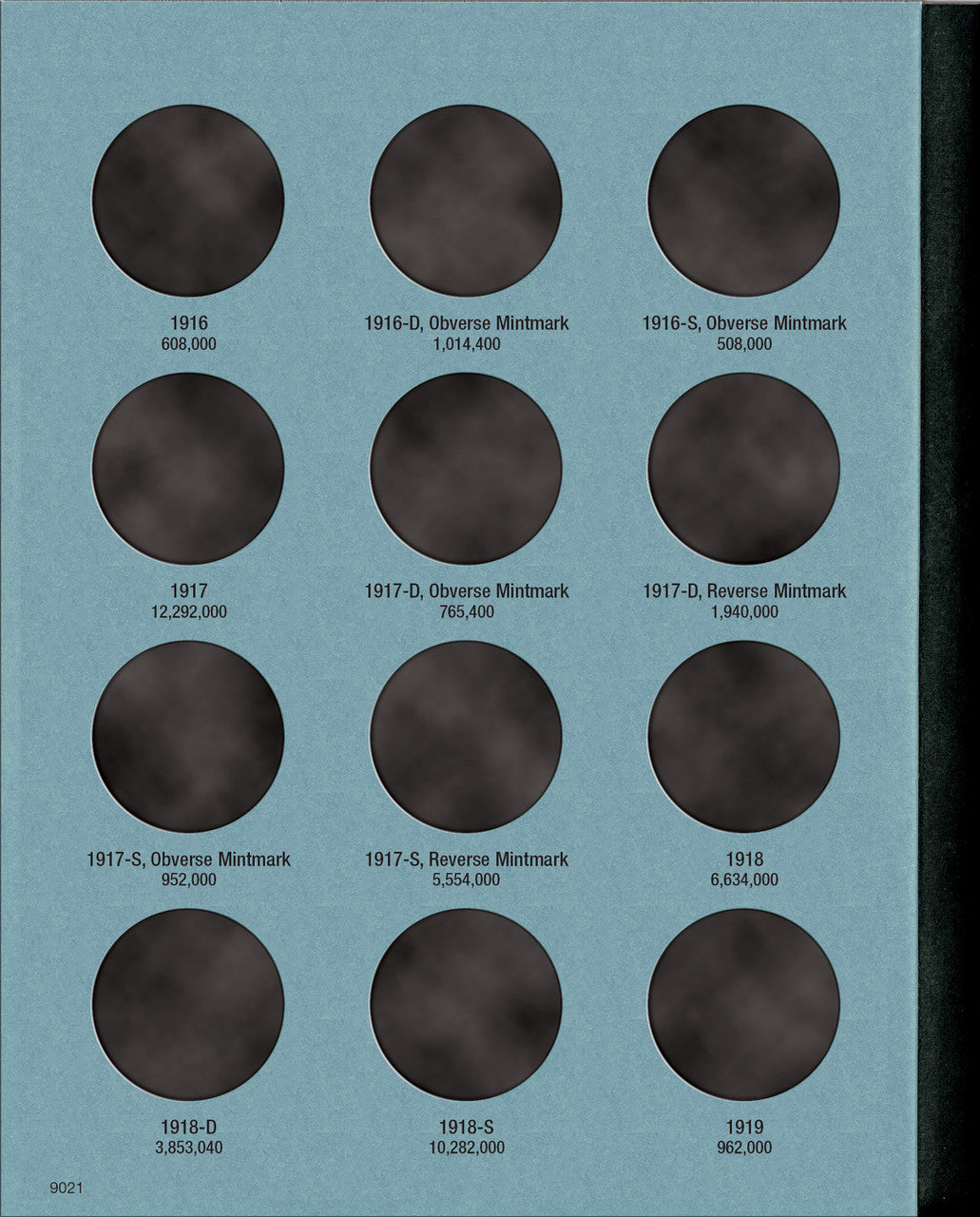 Whitman Folder: Walking Liberty Half Dollars #1- 1916-1936 #9021