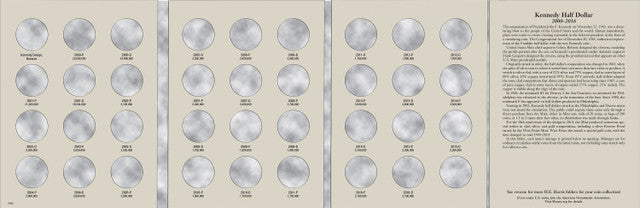 Harris Folder: Kennedy Half Dollars #3 2000-2016 #2942