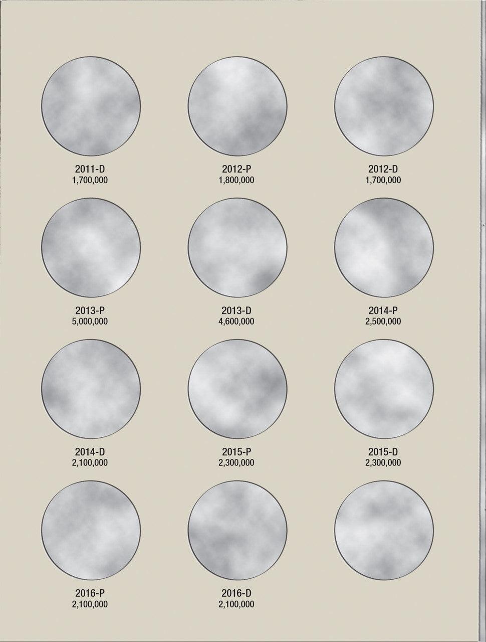 Harris Folder: Kennedy Half Dollars #3 2000-2016 #2942