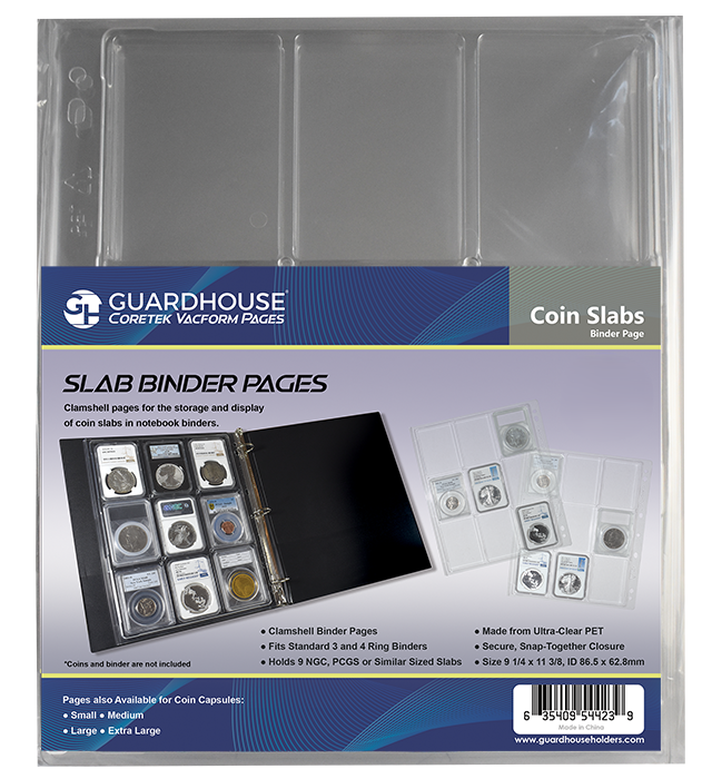 Guardhouse Certified Coin Slab Pages - 9 Slabs - 954423