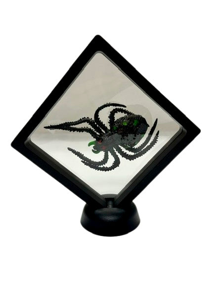 3D Black Floating Diagonal  Frame Display Case With Stand  -  LARGE