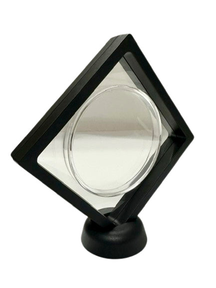 3D Black Floating Diagonal  Frame Display Case With Stand  -  LARGE