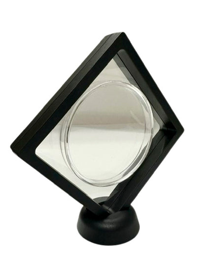 3D Black Floating Diagonal  Frame Display Case With Stand  -  LARGE