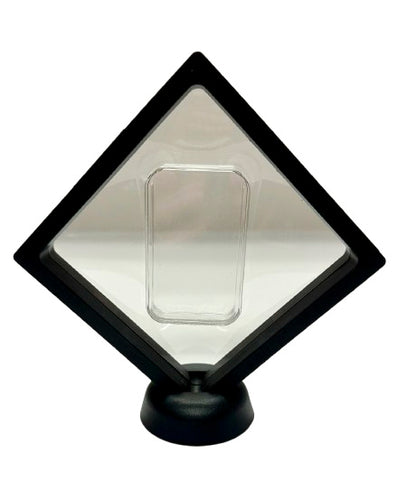 3D Black Floating Diagonal  Frame Display Case With Stand  -  LARGE
