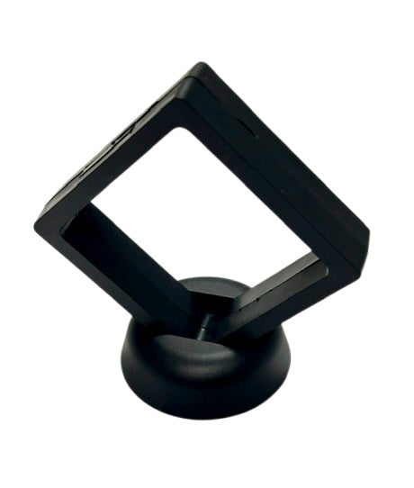 3D Black Floating Diagonal  Frame Display Case With Stand  -  SMALL