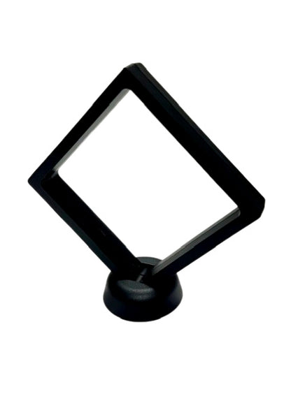 3D Black Floating Diagonal  Frame Display Case With Stand  -  LARGE