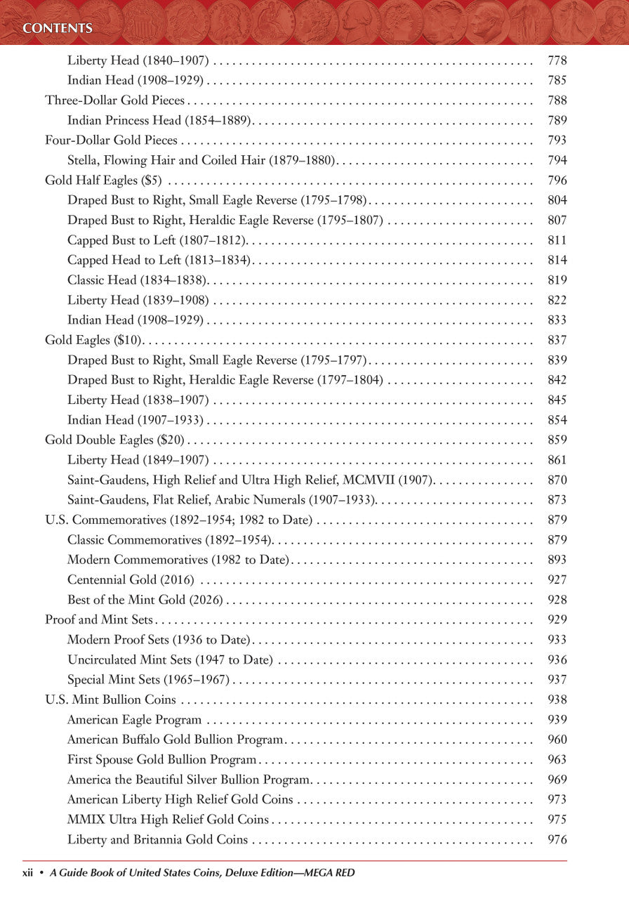 Mega Red: A Guide Book of United States Coins, Deluxe 10th Edition (Softcover)