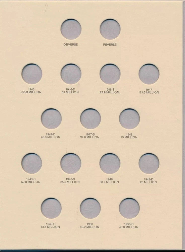 Littleton Folder: Roosevelt Dimes 1946-1964 LCF21
