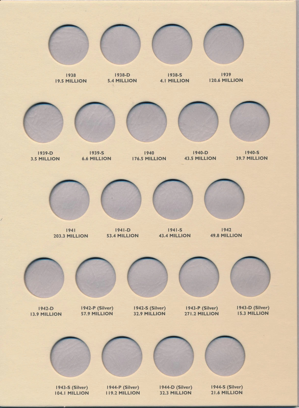 Littleton Folder: Jefferson Nickels 1938-1961 LCF25