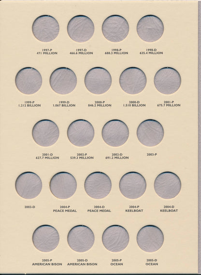 Littleton Folder: Jefferson Nickels 1997- LCF26