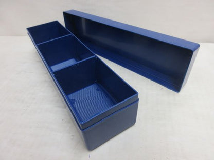 Whitman Blue Plastic Single Row 2x2 Box