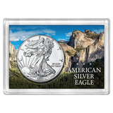 American Silver Eagle 2x3 Frosty Case, Mountain Forest - 40.6mm