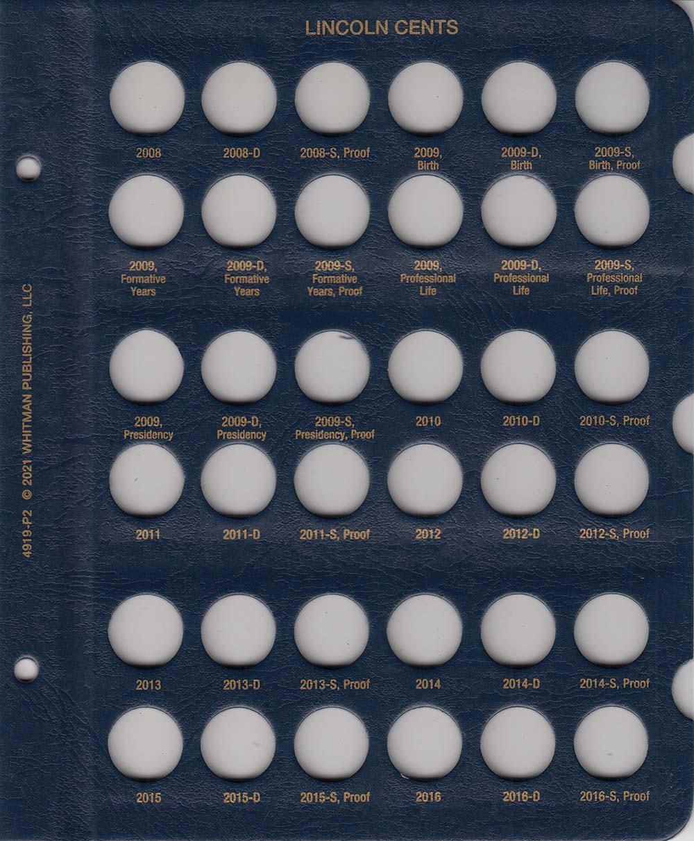 Whitman Albums: Lincoln Cents - Years: 1996-2024, P,D,S & W Mints, #4919