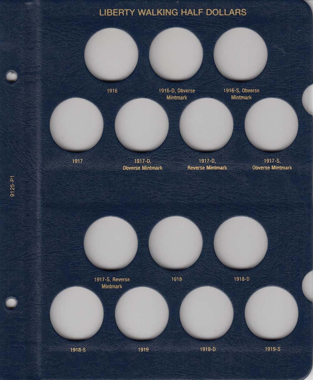 Whitman Albums: Walking Liberty Half Dollars 1916-1947 #9125