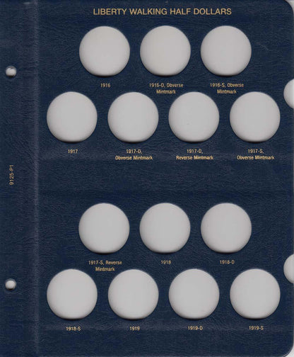 Whitman Albums: Walking Liberty Half Dollars 1916-1947 #9125